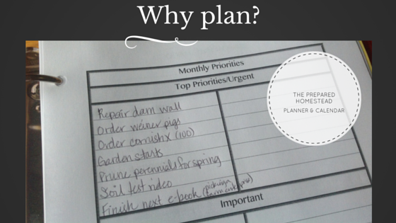 Why make a plan?